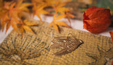 Set de table Kantha avec un oiseau d'ore